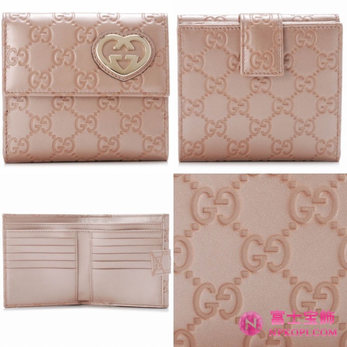 GUCCI/グッチ 2012年春夏新作 LOVELYハートシェープ2つ折り財布 245727 AHB1G 2729 